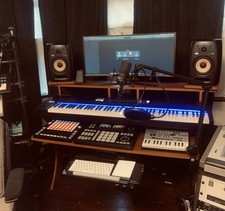 Music Studio Desk Furniture Wood Workstation Production Cherry Trojan Pro Priam