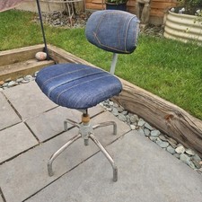 Vintage industrial  chair.Refurbished & reupholstered Vickers adjustable chairs.