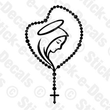 ROSARY w/ VIRGIN MARY BEADS