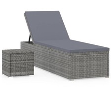 Sun Lounger with Cushion and