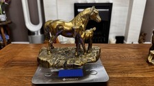 Large Brass Mother And Foal, Horse Ornament  3kg