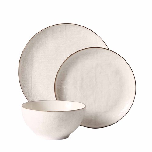 Stoneware cream murphy 12pc - cream,