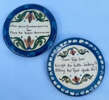 2 x Longpark Pottery Tea Pot Stands - from Torquay Pottery Collection