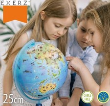 Exerz Cable-Free Illuminated World Globe LED Light Up Globe Dia 25CM Zoo-Geo 