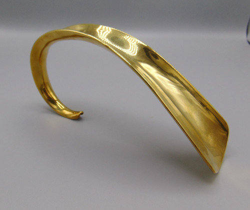 Antique brass curled shoe horn - antique,