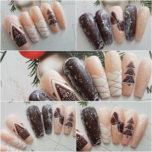 Press nails winter - press, nails🎄winter