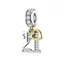 💖 21st Birthday Charm Gold