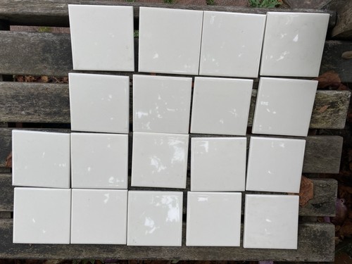 Cream glossy glazed tiles - glossy,