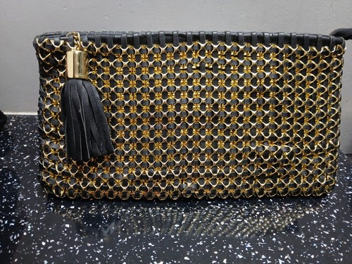 Biba black leather gold - black,