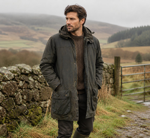 Barbour border wax jacket men - border,