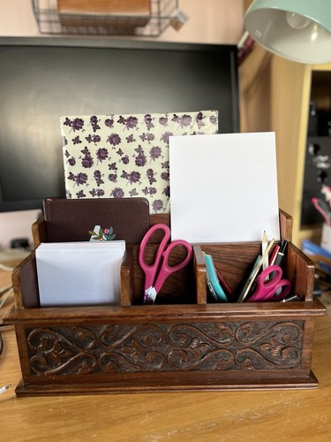 Antique wooden letter rack - wooden,