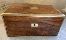 Antique Writing Slope Box Brass Banded