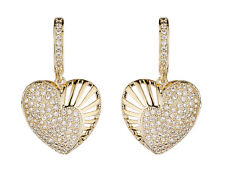 Clip On Heart Earrings gold