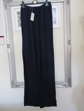 BHS Bnwt new ladies navy blue wide leg trousers Size 18