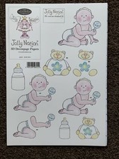 Jolly Nation 3D Die Cut Decoupage A4 Paper & Backing Paper Baby Boy - 45301 