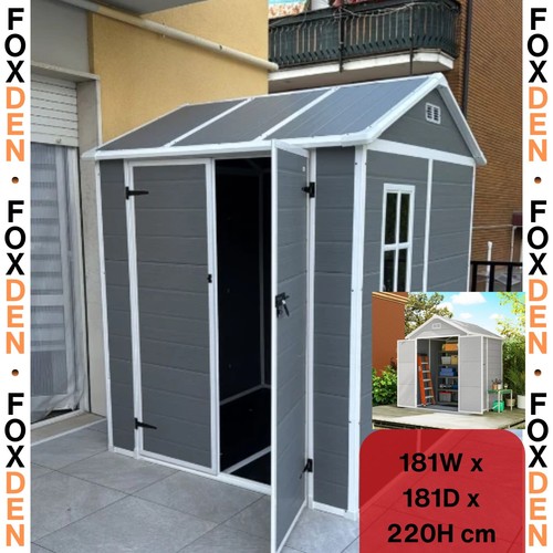 Plastic garden shed with - plastic, floor