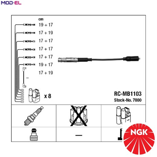 Ignition cable kit 7800 for - ignition,