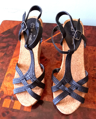 Next ladies cork wedge sandals