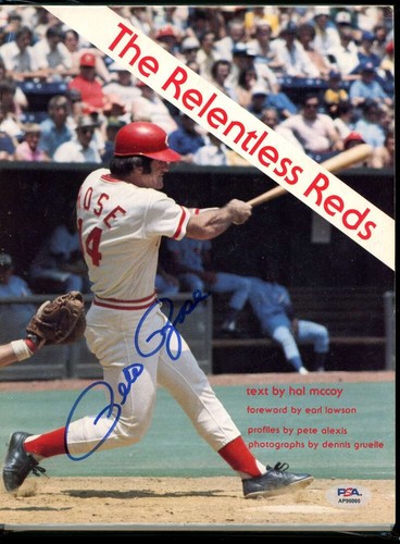 Pete rose psa - psa, signed