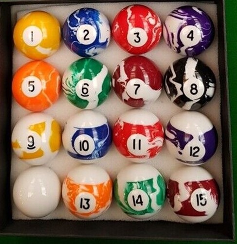 Marbelised pool table balls - marbelised,