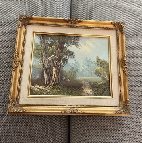 Textured landscape oil - textured,