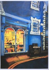 Print of Original Acrylic painting of Red Boat Cafe Beaumaris  Anglesey