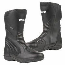 Motorcycle Motorbike Boots Black Waterproof Touring Boots Bike It Burhou Black