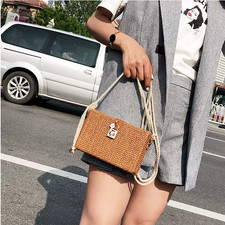 Summer Brown Straw Beach Bag New