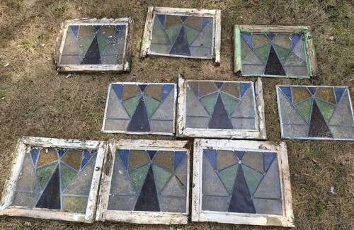 Antique art deco stain - art,
