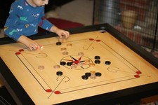 Large Carrom Board Game PREMIUM QUALITY Size 81cm x 81cm With Coins and Striker
