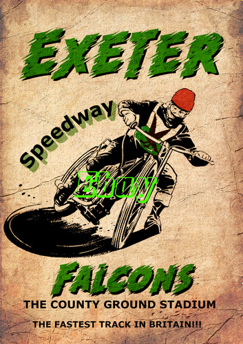Exeter speedway retro style - speedway,