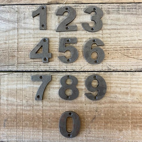 Handmade cast iron numbers - numbers,