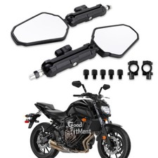Pair Motorcycle Rear View Side Mirrors Adjustable For Yamaha MT07 MT09 MT10 MT03