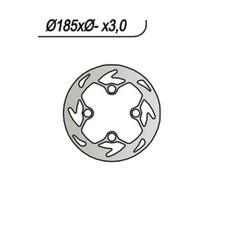 FRONT BRAKE DISC NG 413 GAS