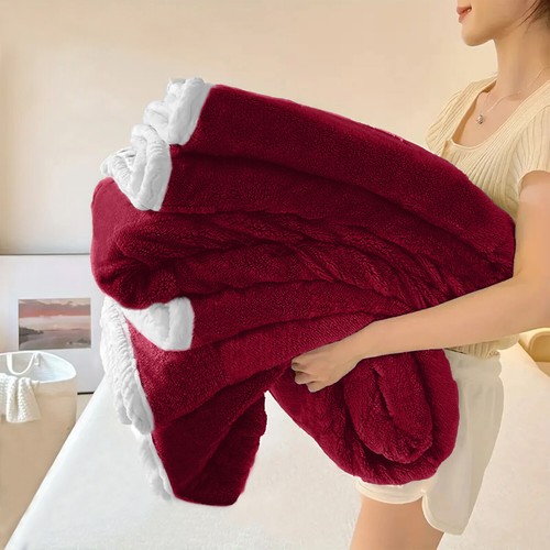 Large sherpa fleece blanket - fleece,