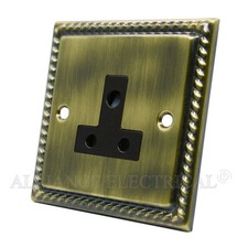 Full Range Georgian Antique Brass Dark Bronze Light Switch Socket Outlet Dimmer
