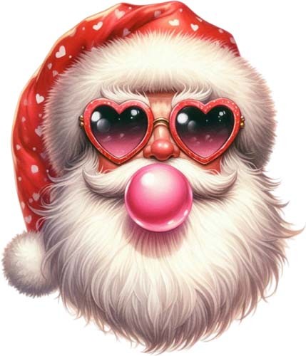 Retro santa blowing - retro,