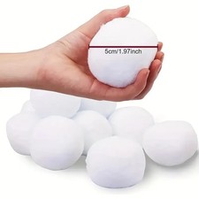 30/60x CHRISTMAS FAKE SNOWBALLS XMAS SNOW BALL FIGHT TREE PLUSH THROWING BATTLE