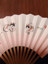 Japanese Fan, Dog, Papier