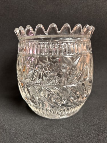 Vintage crystal glass biscuit - crystal,