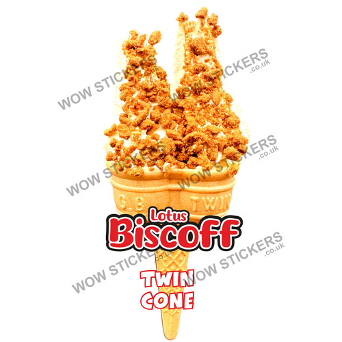 Biscoff crumb twin cone ice - biscoff,