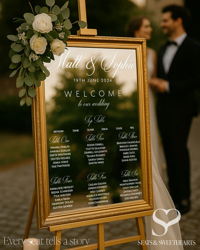Mirror table plan - /, wedding