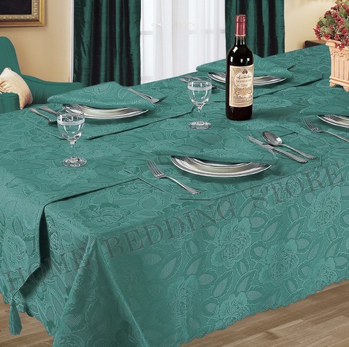 Floral rose jacquard table - jacquard,