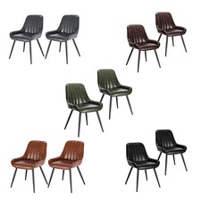 2/4/6x Dining Chairs Luxury Faux Leather Armchair Kitchen Dining Room Restaurant