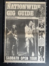 BLACK SABBATH - GIG GUIDE TOUR PAGE - 1973 15x11"' Poster Size Advert L385