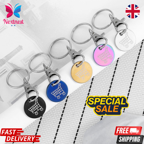 Trolley coin keyring - coin,