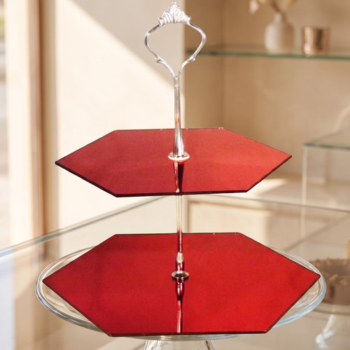Two tier hexagonal acrylic - hexagonal,