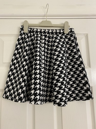 Dogtooth pattern short skirt - short,