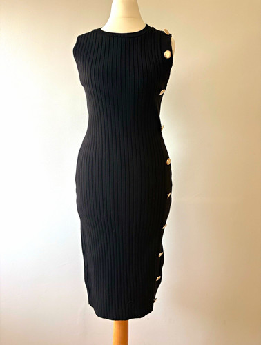 Lipsy london black ribbed gold - lipsy,