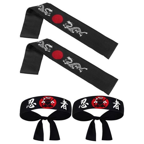 4pcs sushi chef - sushi, headbands